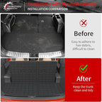 Floor Mats Compatible with 2020-2025 Hyundai Palisade Trunk Mat Cargo Liner TPE Back Seat Cover Protector 2024 Palisade 7 & 8 Seats Accessories (Trunk Mat with Backrest Mats+Floor Mats)