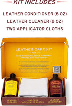 Leather Honey Complete Leather Care Kit: Cleaner, Conditioner, 2 Cloths. Non-Toxic Leather Care Made in the USA Since 1968. R