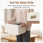 StorageWorks Fabric Storage Bins for Shelves, Closet Organizers and Storage Baskets, Closet Storage Bins with Cutout Handles,
