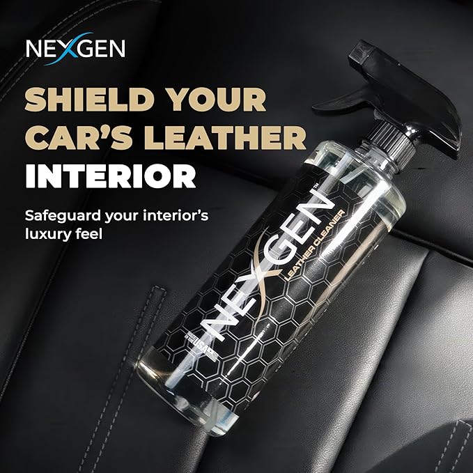 Nexgen Car Leather Cleaner - Quick Spray Car Interior Cleaner and Leather Restorer - Gentle Liquid Formula, Multi-Purpose Cle