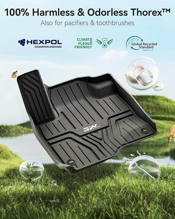3W Floor Mats & Cargo Liner Fit for Honda HR-V 2026-2023 & Acura ADX 2026 2025, Honda HRV Accessories TPE Custom Fit Floor Liner and Cargo Liner Mat (Include Hybrid) (Not fit Premium Audio System)
