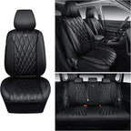 CAR PASS Rav4 Seat Covers Full Set Custom Fit for Toyota RAV4 Tocamo Corolla-Cross 2019-2024, Luxury Nappa Leather Waterproof