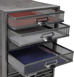 Mind Reader 10-Drawer Desk Organizer for Office Supplies, Crafts, Mail Sorting & More, Metal Mesh, 10.75"L x 14"W x 21.25"H, 