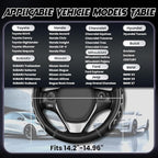 Ventilated Heart-Shaped Steering Wheel Cover with Anti-Slip Leather Grip. Compatible with Ford, Toyota, Honda, Nissan, and Ch
