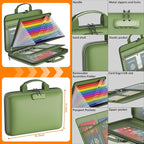 Fireproof File Organizer with Lock, Hard Case Fireproof Document Box with 13 Colorful Pockets Accordion File Folder, Importan