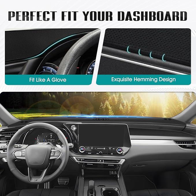 FIILINES Dash Cover for 2023-2025 Lexus RX RX350 RX350h RX500h, Dashboard Mat Accessories Dash Cover Sunshade Nonslip Mesh Pr