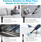 Handheld Vacuum Cordless, Car Vacuum with 14000PA Powerful Suction with LED Light, Air Duster 2-in-1,Low Noise Rechargeable P