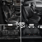 CAR PASS Rav4 Seat Covers Full Set Custom Fit for Toyota RAV4 Tocamo Corolla-Cross 2019-2024, Luxury Nappa Leather Waterproof
