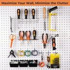 INCLY 120PCS Pegboard Accessories Organizer Kit, Peg Board Hooks Assortment with Bins for Organizing Various Tools, Fit 1/8 o