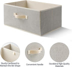 Storage Baskets, 15.7 Inch Woven Fabric Bins, Storage Cubes with Reinforced Handles, Organizer Bins for Closet Shelves, Folda