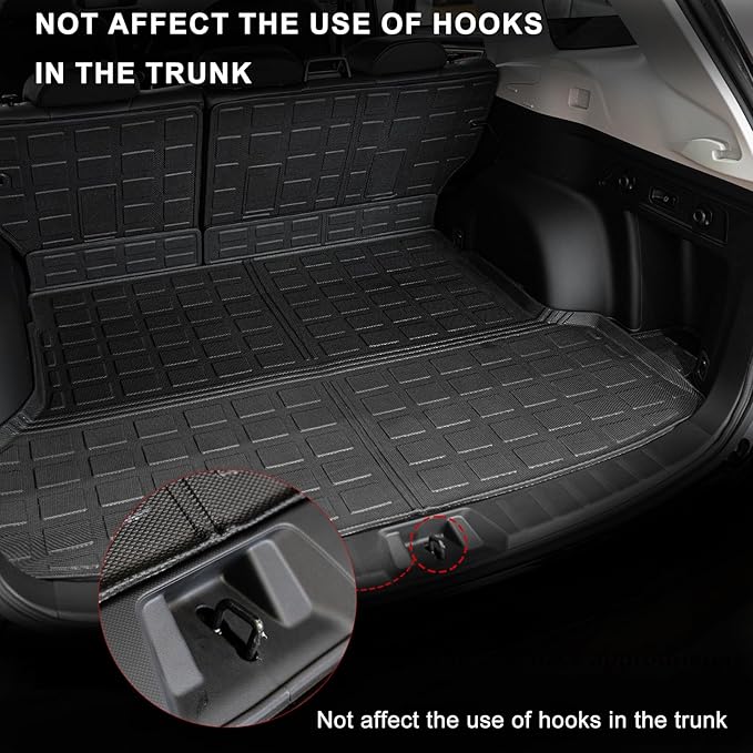 Floor Mats Compatible with 2019-2024 Subaru Forester Cargo Mat Trunk Liner TPE All Weather Back Seat Cover Protector 2023 Forester Accessories (Trunk Mat+Backrest Mats+Floor Mats)