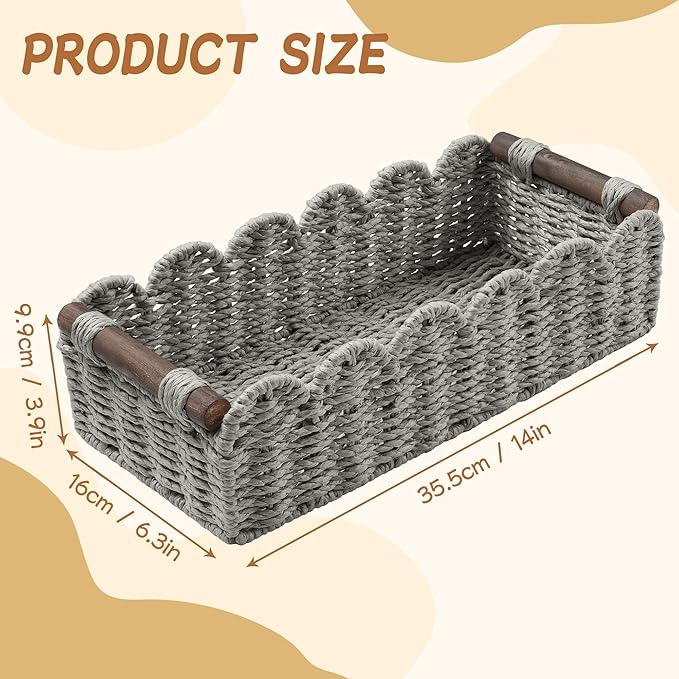 Toilet Paper Storage Basket Bathroom Counter Organizer Wicker Baskets for Organizing Cute Basket for Bedroom Nursery Room Kit