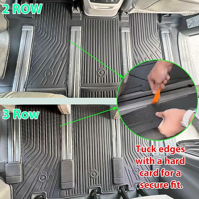 Floor Mats for 2013-2020 Toyota Sienna(NOT Limited & Premium), 3 Row Liner Set Custom Fit All Weather Mats for Sienna, Waterproof Anti-Slip Floor Mats for Toyota 7 Passenger Front & 2nd 3rd Row Mat