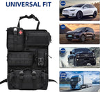 6 Pack Tactical Car Seat Back Organizer,Backseat Organizer with 5 Detachable Molle Pouches,Molle Panel Organizer Fits for Vehicel Such as Jeep,Truck,SUV, Car(Black)