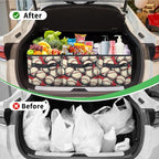 Reusable Grocery Bags Heavy Duty Shopping Bags Foldable Large Tote Bags with Long Handles & Hard Bottom