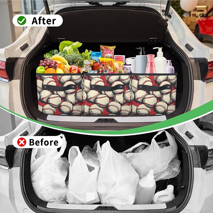 Reusable Grocery Bags Heavy Duty Shopping Bags Foldable Large Tote Bags with Long Handles & Hard Bottom
