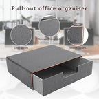 Stackable Organizer Drawer PU Leather Classic Handmade,Organize Home Office Desk Accessories and Sort Letter-Size Paper/a4 Do