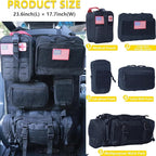 Universal Tactical Seat Back Organizer Vehicle Molle Panel Organizer Storage Bag with 5 Detachable Molle Pouch for All Vehicel Such as Jeep,Truck,SUV, Car, Ford,Chevy etc