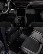3W Floor Mats & Carpets Custom Fit Toyota Tacoma 2016-2023 (Only for Double Cab and Automatic), TPE Floor Liner Thickened Carpet with Safety Locks and Driver Heel Pad for Tacoma Cars Accessory