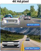 Dash Cam Front and Rear 4K/1080P, Dash Camera for Cars Build in WiFi, Full HD Dash Cam with APP Control, 3.94'' IPS Screen Da