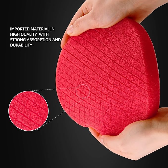 Buffing Polishing Pads, SPTA 7Pc 6.5 Inch Face for 6Inch 150mm Backing Plate Compound Buffing Sponge Pads Cutting Polishing Pad Kit For Car Buffer Polisher Compounding, Polishing and Waxing -YL6PADMIX