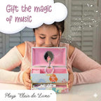 The Memory Building Co Mermaid Musical Jewelry Box Plays Classic Melody, Storage Organizer Music Box for Kids Ages 6-12, MDF 