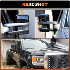 ACLONG Tow Mirror Cover Caps Glossy Black Left & Right Rearview Side Mirror Caps Fit for Chevy Silverado GMC Sierra 2014 2015 2016 2017 2018 2019-1Pair