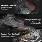 YITAMOTOR Floor Mats & Cargo Liner for Hyundai Tucson 2022-2025 2026 (Not Fit Hybrid & PHEV), Includes 2 Rows and Cargo Liner Set, All Weather Protection TPE Floor Liners,Trunk Mat Accessories, Black