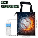 Baseball Ball Car Garbage Bag,Fire Ball Waterproof Small Car Trash Bag Hanging Back of Seat,Drawstring Hanging Car Trash Bag with Adjustable Buckle for Car Accessories