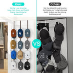 HapiRm Over Door Hat Rack - 3 Packs Hat Organizer with 12 Hooks Design, Hanging Baseball Cap Organizer Storage Holds Up to 60