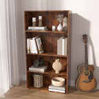 Wooden 4 Tier Book Shelf,4 Cube Storage Organizer,4 Tier Low Bookcase Storage Display Organizer, 44 Inch Versatile Cubes Shel
