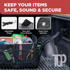 TRUNKCRATEPRO XL Heavy-Duty Trunk Organizer – Reinforced SUV & Truck Cargo Storage with 6 Adjustable Compartments, Non-Slip Base & Securing Straps (Foldable Design, Grey)