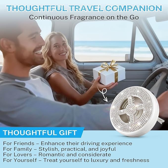 Car Fragrance Holder Compatible with Bath & Body Works Refills (Not Included), Air Freshener Vent Clip or Visor Clip, Refilla