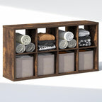 Furinno Cubic Closet Organizers and Storage, 8-Cube Closet Organizer, Open Shelf Closet Storage, Extra Thick Frame for Wardro