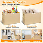Large Toy Storage Box with Lid Upgraded Toy Chest Organizer with Removable PP Divider Foldable Toy Bin for Kids Boys Girls Li