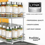 LYNK PROFESSIONAL® Pull Out Spice Organization for Cabinets - 6-3/8 inch Wide – Spice Rack for Inside Cabinets, Slide Out Spi
