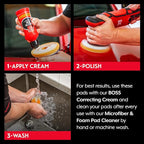 Griot's Garage 5.5" BOSS Correcting Foam Pads for Car Polishing, Buffing, Detailing and Light to Moderate Auto Paint Correction, Durable, Machine-Washable, Pack of 2
