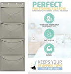 Honeyera Storage for Stuffed Animal - Over Door Organizer for Stuffies, Baby Accessories, and Toy Plush/Easy Installation wit