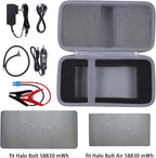 khanka Hard Travel Case Replacement for Halo Bolt 58830/57720 / Air 58830 / ACDC Max 55500 mWh Portable Emergency Power Kit, Portable Phone Laptop Charger, Case Only (Grey)