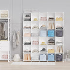 HOMIDEC Closet Organizers and Storage, 16 Cube Storage Organizer, Closet Organizer Bookshelf Cubes Shelves for Clothes, Bedro