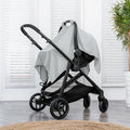 Comfy Cubs Baby Car Seat Cover - Soft, Breathable Bamboo Rayon and Muslin Cotton Blend - Lightweight Canopy for Sun, Bug, and