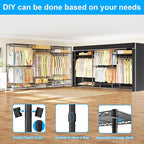 Ulif E13C Max Heavy Duty Closet Organizer System，Freestanding Clothing Racks for Hanging Clothes，Adjustable Garment Rack 86" 