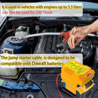 TPDL Heavy Duty Battery Jumper Cable Clamps for DeWalt 20v Battery, Convert to Jumper Starter Automotive Booster with 11AWG Cables,Parrot Clips, Power for Quick Charging Connector