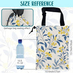Car Trash Bag Fall Yellow Berries and Leaves Leak-Proof Car Garbage Bag with Drawstring Foldable Canvas Trash Bin with Adjustable Buckle for Car Accessories, Travelling, Camping