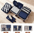 8 Set Compression Packing Cubes for Travel Essentials,Suitcase Organizer Bags, Carry-On Luggage Accessories with Laundry & To