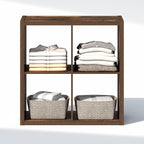 Furinno Cubic Closet Organizers and Storage, 4-Cube Closet Organizer, Open Shelf Closet Storage, Extra Thick Frame for Wardro