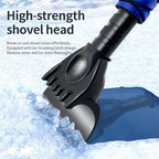 39" Extendable Snow Brush with Ice Scraper & Squeegee for Car Windshield,Rotating Auto Snow Brush with Foam Grip,Heavy Duty Car Snow Brush and Ice Scraper Combo for Truck SUV,Blue