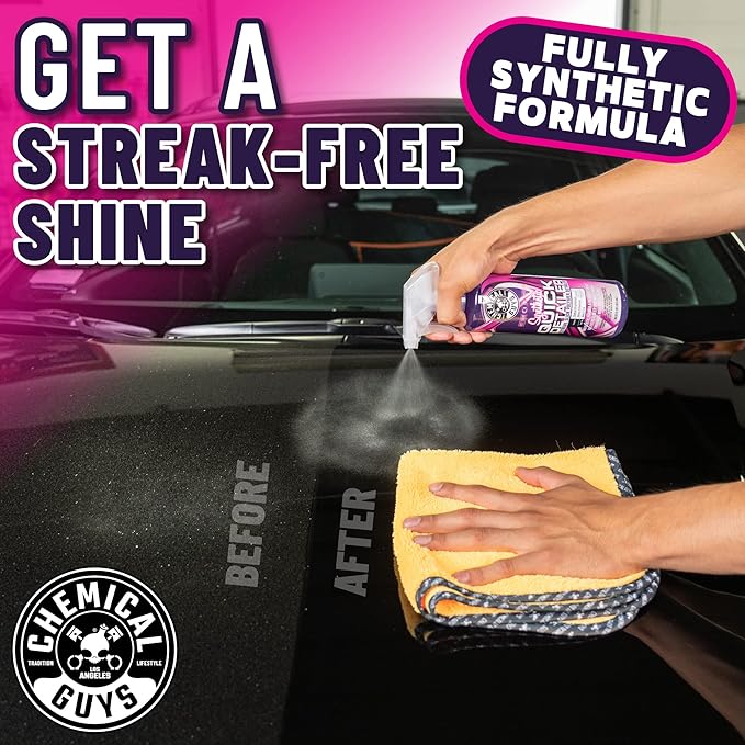 Chemical Guys Synthetic Quick Detailer – High Gloss Quick Detailer Spray, Safe for Cars, Trucks, SUVs, Motorcycles and RVs, R