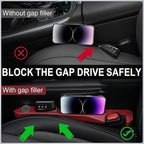 UREHEPO 2pcs Elastic Car Seat Gap Filler Organizer, Universal Interior Car Accessories to Stop Things from Dropping and Add Style for Car SUV and Truck, Fill The Gap Between Seat and Console - Red