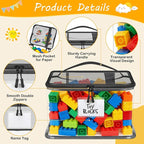 6 Pack Large Toy Storage Bags, Clear Toy Organizer with Labels, Waterproof PVC Toy Organization and Storage for Building Bloc
